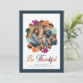 感謝祭秋カラーリース写真 シーズンカード (スタンド正面)