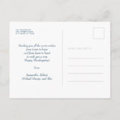 感謝祭秋グレープオレンジ葉金ゴールド写真 シーズンポストカード (裏面)