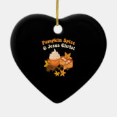 感謝祭秋シーズンパンプキンスパイスとイエスC セラミックオーナメント (裏面)