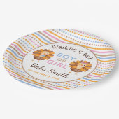 感謝祭秋ジェンダーがトルコを明かす ペーパープレート (アングル)