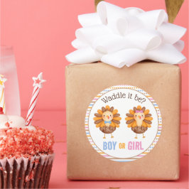 感謝祭秋ジェンダーがトルコを明かす ラウンドシール