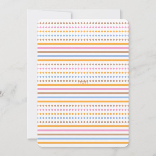 感謝祭秋ジェンダーがトルコ招待状を明かす 招待状 (裏面)