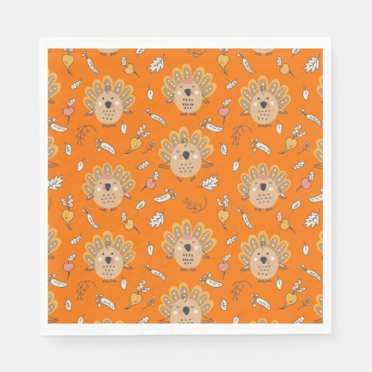 感謝祭秋トルコ スタンダードランチョンナプキン (正面)