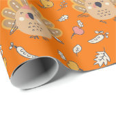 感謝祭秋トルコ ラッピングペーパー (ロールコーナー)