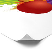 感謝祭秋ハーベストコルヌコピア&トルコ ポスター (角)