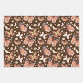 感謝祭秋バタフライBOHOフローラ秋 ラッピングペーパーシート (正面3)