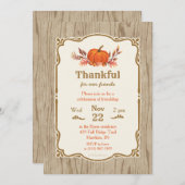 感謝祭秋パンプキン招待状 招待状 (正面/裏面)