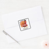 感謝祭秋フェスティバルの葬儀実在領域 スクエアシール (封筒)