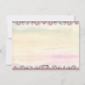 感謝祭秋フローラフォトフラットホリデーカード シーズンカード (裏面)