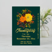 感謝祭秋フローラ植物学 箔招待状 (立ち正面)
