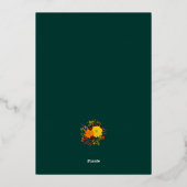 感謝祭秋フローラ植物学 箔招待状 (裏面)