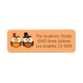 感謝祭秋フール差出人住所ラベル ラベル (正面)