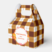 感謝祭秋ブラウンプレードパンプキン フェイバーボックス (正面サイド)