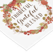 感謝祭秋リース感謝感謝賛美 ショートテーブルランナー (コーナー)