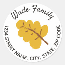 感謝祭秋リーフアドレス封筒用シール