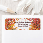 感謝祭秋リーフサークル ラベル (インサイチュ)