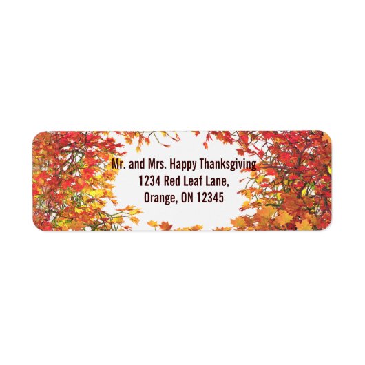 感謝祭秋リーフサークル ラベル (正面)