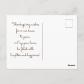 感謝祭秋ワードアートカラフルタイポグラフィ ポストカード (裏面)