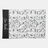 感謝祭秋与えハーベ感謝していス キッチンタオル (横)