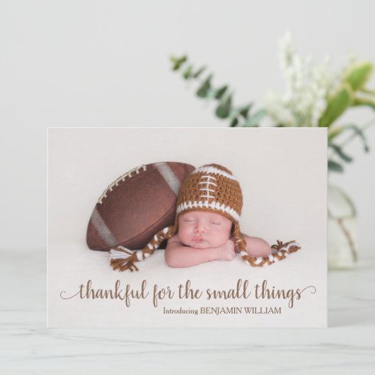 感謝祭秋出産のお知らせカード シーズンカード (スタンド正面)