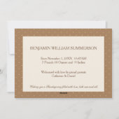 感謝祭秋出産のお知らせカード シーズンカード (裏面)