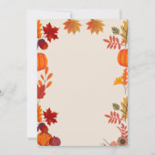 感謝祭秋招待状カード 招待状 (裏面)
