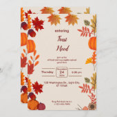 感謝祭秋招待状カード 招待状 (正面/裏面)