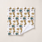 感謝祭秋秋の緑梨のリース名 バスタオルセット (ウォッシュタオル)