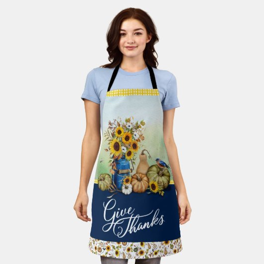 感謝祭秋秋 エプロン (着用した状態)