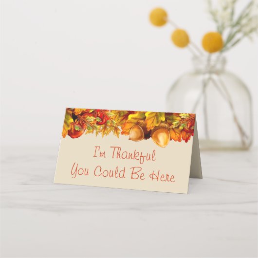 感謝祭秋紅葉アコーン座席表 プレイスカード (裏面)