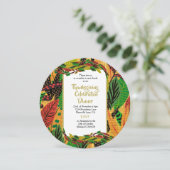 感謝祭秋素朴秋ディナー招待状 シーズンカード (スタンド正面)