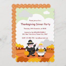 感謝祭秋/巡礼者の秋の風景 招待状