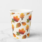 感謝祭秋/秋カラフルの葉パターン 紙コップ (裏面)