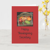 感謝祭秘書カード カード (黄色い花)