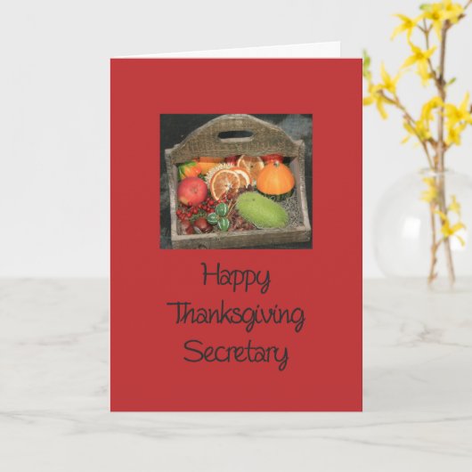 感謝祭秘書カード カード (黄色い花)