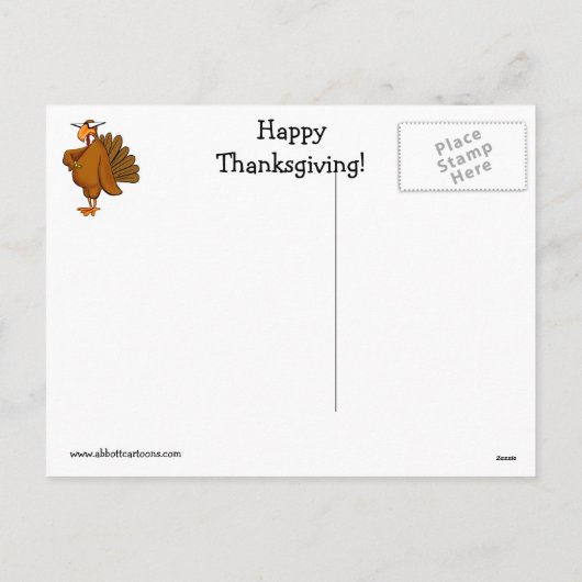 感謝祭笑わされるユーモアのはがき シーズンポストカード (裏面)