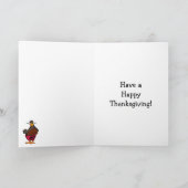 感謝祭笑わされるユーモアグリーティングカード シーズンカード (内部)