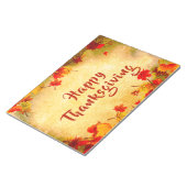 感謝祭紅葉の旧紙背景 ノートパッド (アングル)