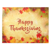 感謝祭紅葉の旧紙背景 ノートパッド (正面)