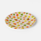 感謝祭紅葉オンベージュ ペーパープレート (アングル)