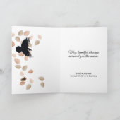 感謝祭紅葉クロウ秋ウッドランドウィンド シーズンカード (内部)