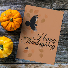 感謝祭紅葉クロウ秋ウッドランドウィンド シーズンカード