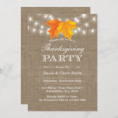 感謝祭紅葉ストリングライツバーラップ 招待状 (正面/裏面)