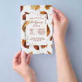 感謝祭紅葉ディナー招待状 チラシ (ハンドル)