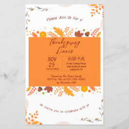 感謝祭紅葉ディナー招待状 チラシ