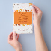 感謝祭紅葉ディナー招待状 チラシ (ハンドル)