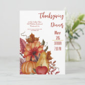 感謝祭紅葉パンプキンディナー招待状 招待状 (スタンド正面)