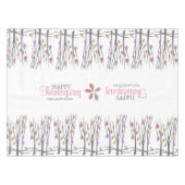 感謝祭紅葉パーソナライズされたの姓 テーブルクロス (正面(横))