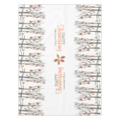 感謝祭紅葉パーソナライズされたの姓 テーブルクロス (正面)