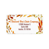 感謝祭紅葉ビジネス差出人住所 ラベル (正面)